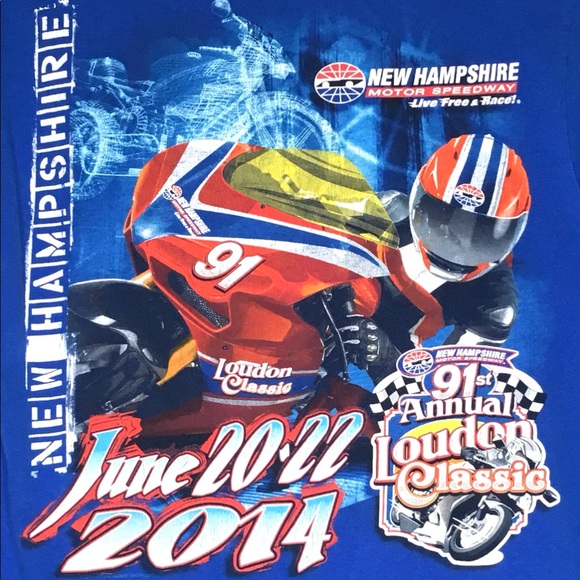 New Hampshire Motor Speedway Graphic T-Shirt Blue - Picture 3 of 5